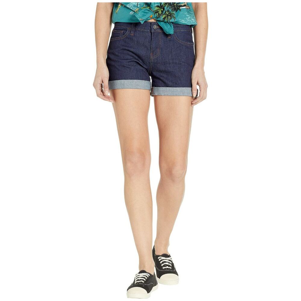VANS Women's Boyfriend Cuff Indigo Rinse Shorts Size 26